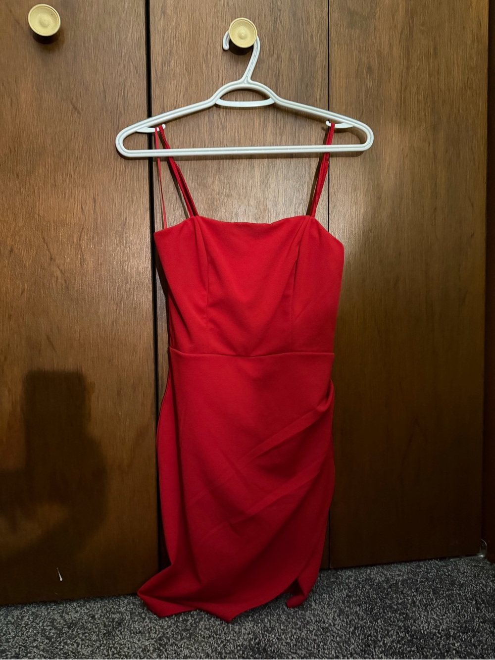 Francesca's Collections Red Spaghetti-Strap Mini Dress